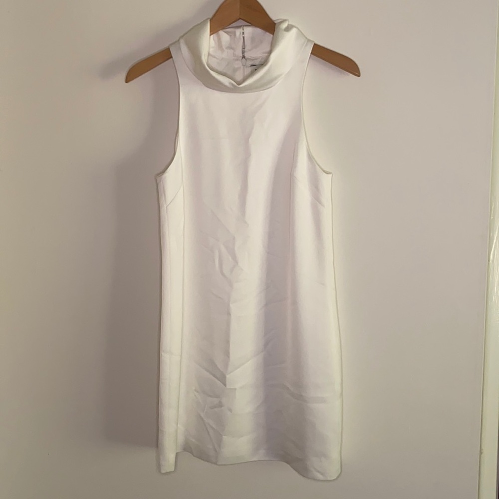 Keepsake Brand white cowl neck sleeveless top tunic dress in white. Perfect.